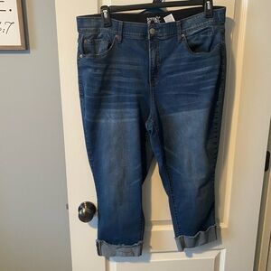 Terra & Sky 18W Jean Capris Capri Pants Plus Cuffed